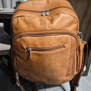 Tan Leather Men's Messenger Bag
